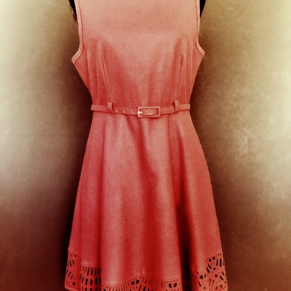 Susana Monaco Burgundy Cut-Out Dress